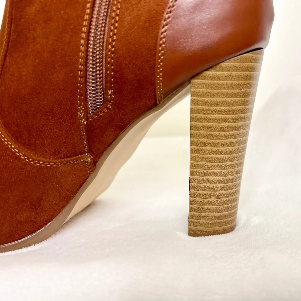 JUSTFAB Rust Orange Suede Lissa Harness Bootie Size 9.5 US/UK 7.5/EU  40.5 - Picture 6 of 9